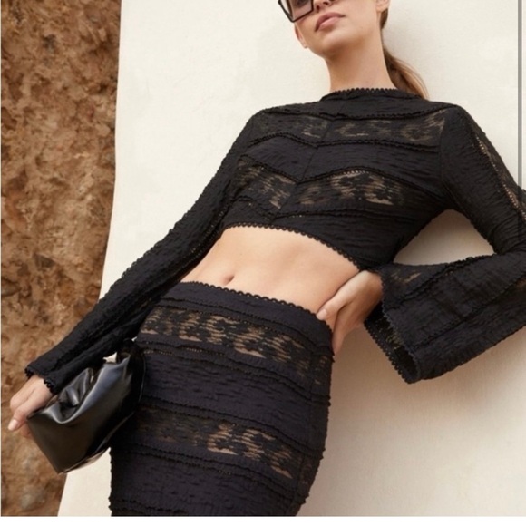 Charo Ruiz Ibiza lace sheer Yam set NWT - Picture 6 of 11